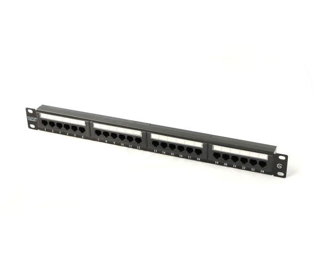 Digitus Patch panel 19" 24 porty, kat.5e, U/UTP, 1U, czarny (komplet - 1380467 - zdjęcie
